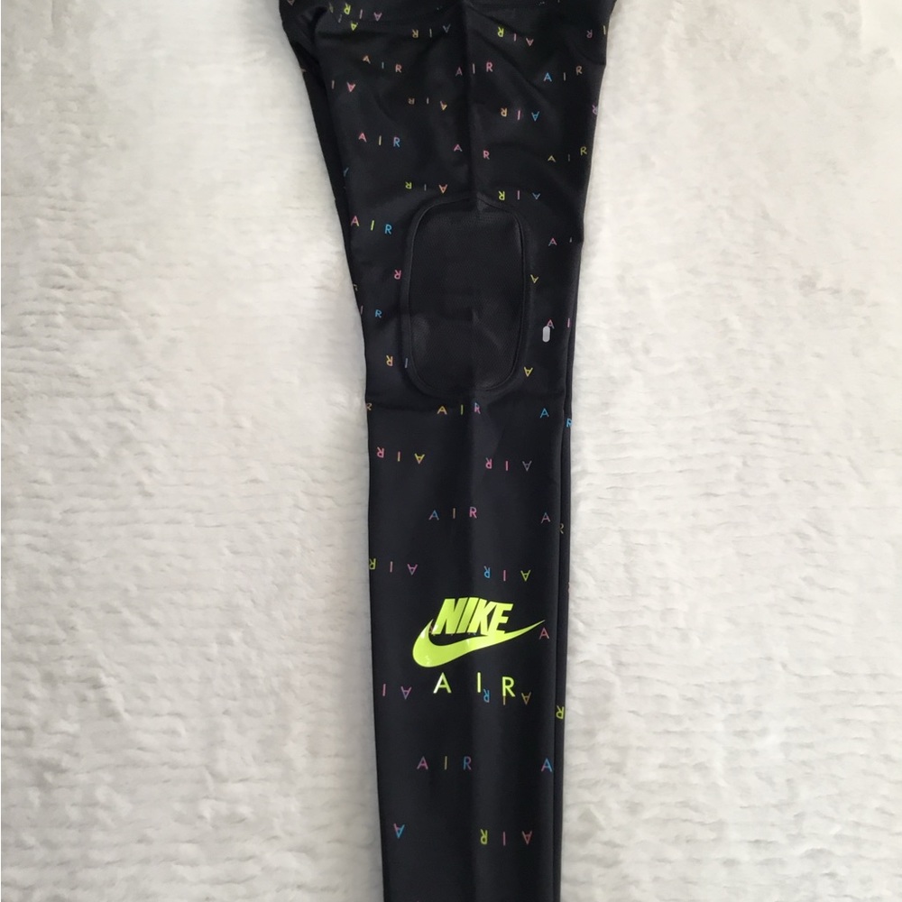 Nike Women's AIR Mid Rise Printed Running 7/8 Run Leggings-Black size XS - Picture 5 of 12